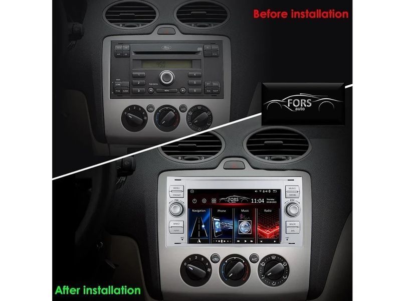 Штатна магнітола FORS.auto M150 Ford Focus/Mondeo/S-Max/C-Max/Kuga/Fiesta/Fusion (7 inch, 2+32Gb, silver) 2007-2011 FS-7-M150 фото