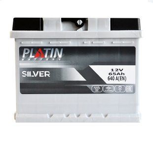Автомобільний акумулятор PLATIN Silver MF 65Ah 640A R+ (L2) 56495889482 фото