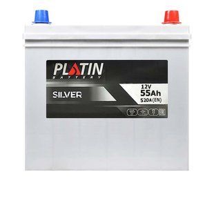 Автомобильный аккумулятор PLATIN Silver Asia 55Ah 520A R+ (правый) SMF NS60 товст.кл. 566125882956 фото
