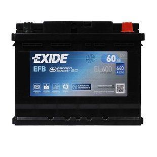 Автомобільний акумулятор EXIDE Start-Stop EFB (EL600) 60Аh 640A R+ 56612588520 фото