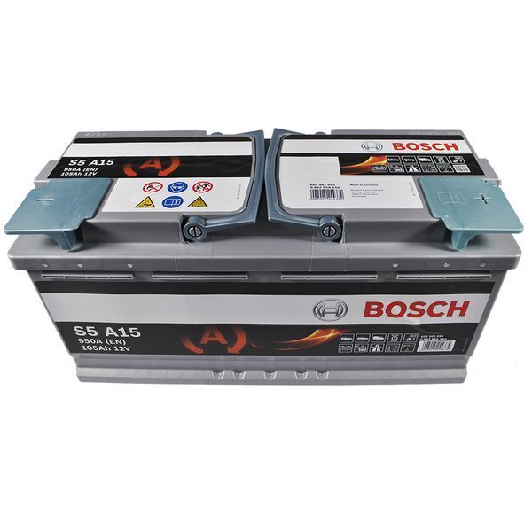 Автомобільний акумулятор BOSCH AGM (S5A 150) (L6) 105Ah 950A R+ 566125885324 фото