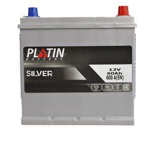 Автомобильный аккумулятор PLATIN Silver Asia 60Ah 600A R+ (правый +) SMF 564958891290 фото