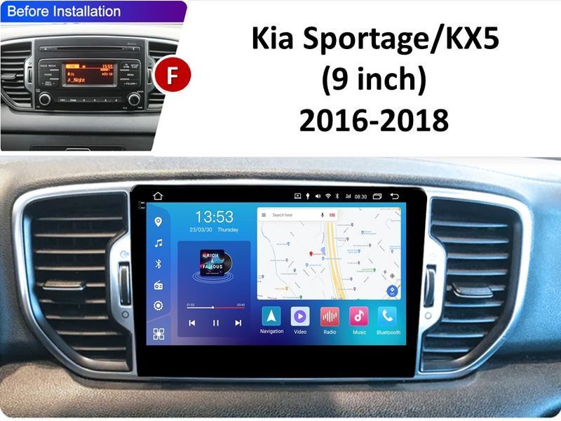 Штатна магнітола FORS.auto FS 4 MAX Qled для Kia Sportage/KX5 (4+32Gb, 9&quot\;) 2016-2018 FS-8051 фото