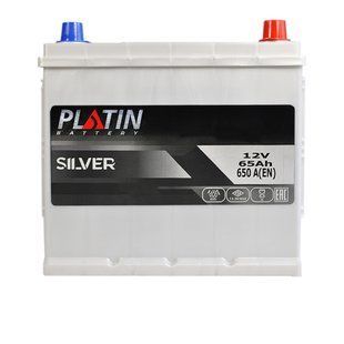 Автомобильный аккумулятор PLATIN Silver Asia 65Ah 650A R+ (правый +) нижня клемма SMF D23 564958892346 фото