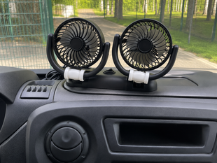 Автомобільний вентилятор STORM F4502 з двома головками 11,5 см, USB 5V (12868) 112868 фото