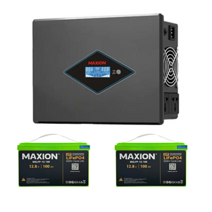 Гібридний Інвертор+Акумулятор MAXION MXIN- VML-1524 (24V, 1500W) з чистою синусоїдою / Літієві акумулятори MAXION-100Ah ( LiFePO4) (24V, 2560W) 1022502 фото