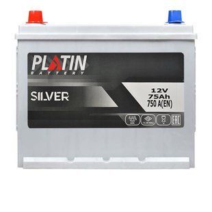 Автомобильный аккумулятор PLATIN Silver Asia 75Ah 750A L+(левый+) н.к. SMF N50 564958892345 фото