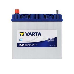Автомобільний акумулятор VARTA Blue Dynamic Asia 60Ah 540A L+ (лівий +) D48 564958891389 фото