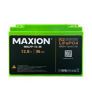 Літієві акумулятори MAXION LiFePO4 MXLFP-12-36 (12V; 36Ah) 1022483 фото
