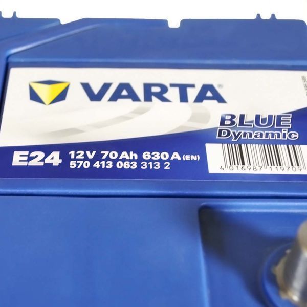 Автомобільний акумулятор VARTA Blue Dynamic Asia 70Ah 630А L+ (лівий +) E24 564958891361 фото