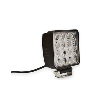 Світлодіодна LED фара робоча 48W/ 48Вт,(3Вт*16ламп) Вузький промінь (Товщина корпусу 6см) 1012952 фото