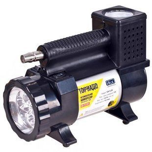 Компресор автомобільний "Торнадо" КА-Т12181 150psi/15Amp/40л/ліхтар/прикур.+перехідник/шланг 3,0м 43309 фото