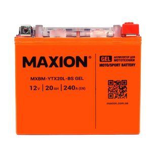 Мото акумулятор MAXION (HUAWEI) 24MXBM-YTX20L-BS GEL (12V, 20Ah, 330A, -/+) 10011085 фото