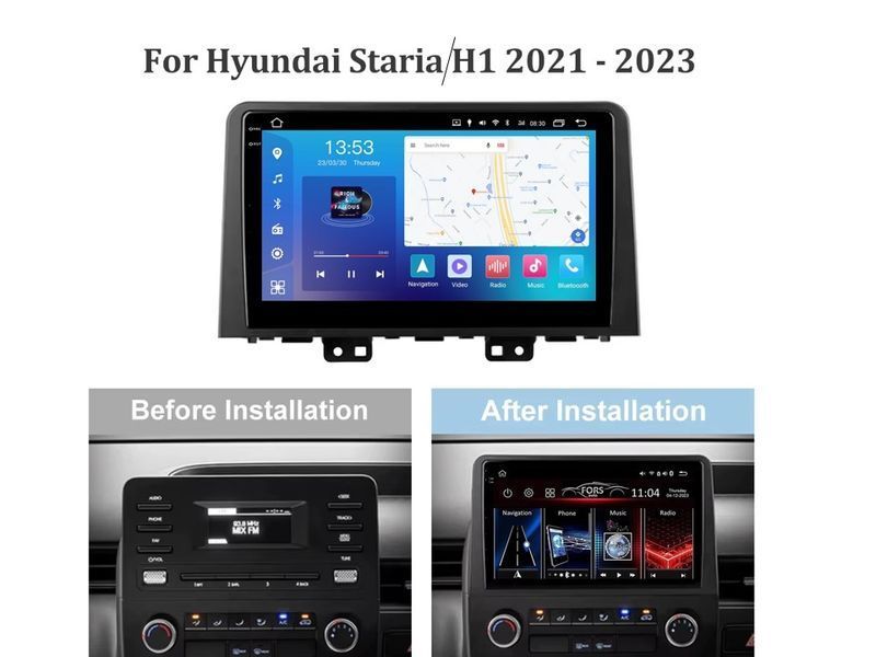 Штатна магнітола FORS.auto FS 6 MAX для Hyundai Staria/H1 (6+128Gb, 10&quot\;, black) 2021-2023 FS-6528 фото