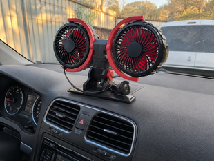 Складаний автомобільний вентилятор з двома головками, 14,5 см (5V USB) 112807 фото