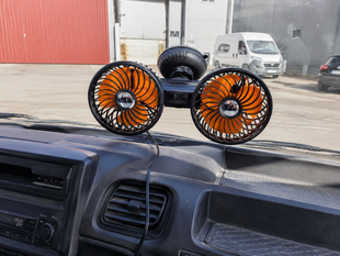 Автомобільний вентилятор Storm на присосці (5V USB)з вбудованим акумулятором 4000 мАг (літієва) 112808 фото