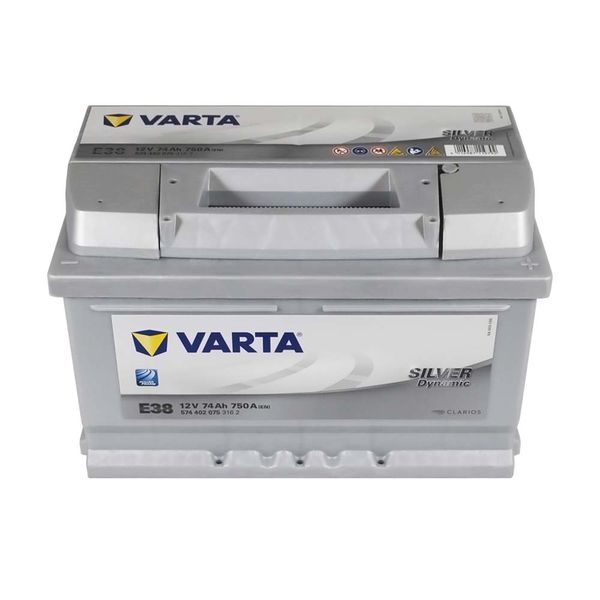 Автомобильный аккумулятор VARTA Silver Dynamic 74Ah 750А R+ (правый +) E38 564958891391 фото