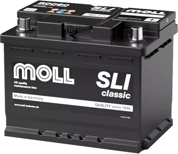Автомобільний акумулятор MOLL SLI classic 60Ah 540A R+ (L2) 1080060 фото