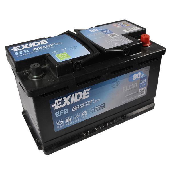 Автомобільний акумулятор EXIDE (EL800) Start-Stop EFB 80Аh 720A R+ 566125885165 фото