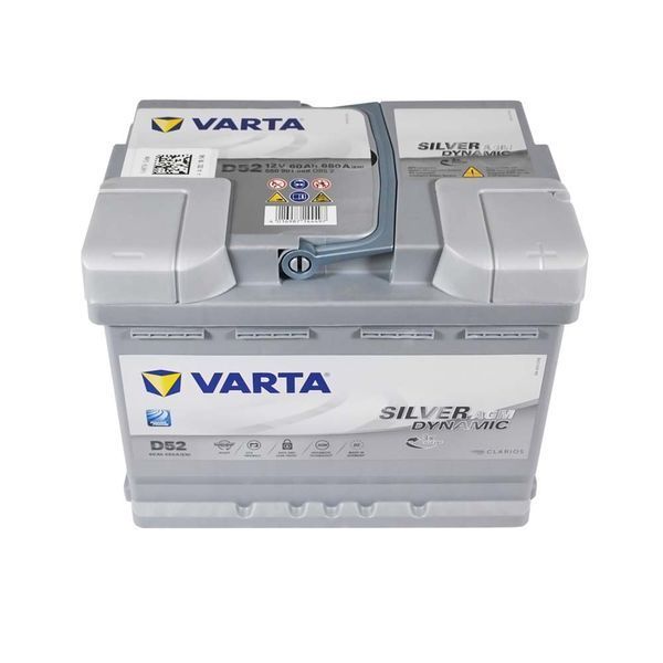 Автомобильный аккумулятор VARTA Silver Dynamic AGM 60Ah 680А R+ (правый +) D52 564958891428 фото