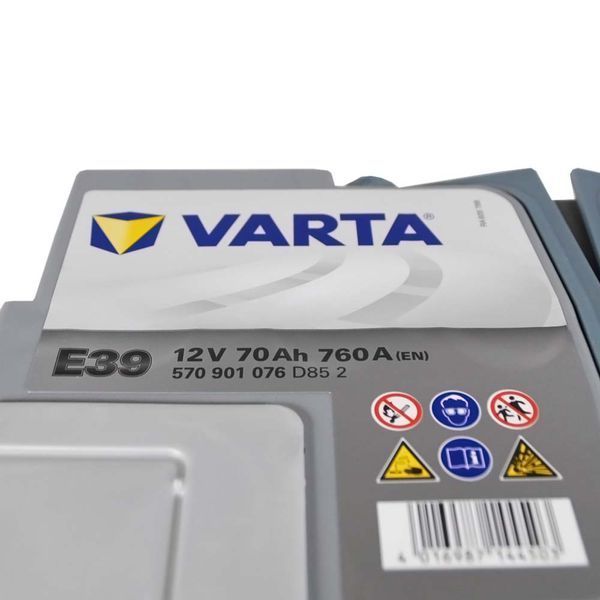 Автомобильный аккумулятор VARTA Silver Dynamic AGM 70Ah 760А R+ (правый +) E39 564958891429 фото