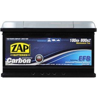 Автомобільний акумулятор ZAP Carbon EFB START STOP 100Аh 800А R+ (правий +) 600 05 564958888261 фото