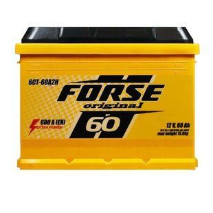 Автомобільний акумулятор FORSE 60Ah 600A L+ (лівий +) 564958885915 фото