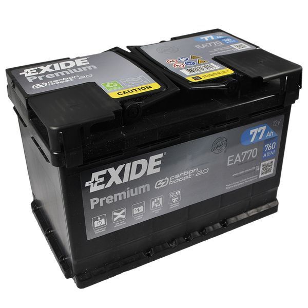 Автомобільний акумулятор EXIDE Premium 77Аh 760Ah R+ (правий +) EA770 564958894729 фото